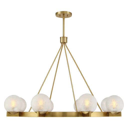 Darien Eight Light Chandelier Warm Brass