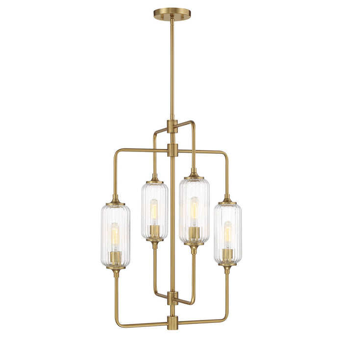 Savoy House - 1-3023-4-322 - Four Light Chandelier - Holton - Warm Brass