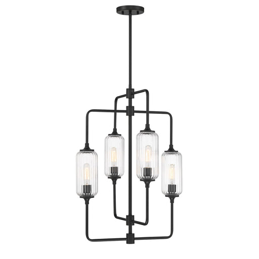 Holton Four Light Chandelier Matte Black