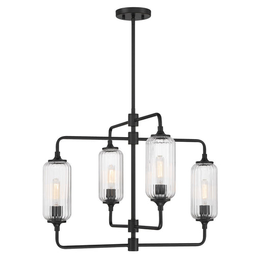 Holton Four Light Chandelier Matte Black