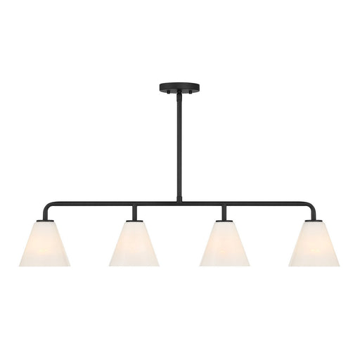 Blair Four Light Linear Chandelier Matte Black