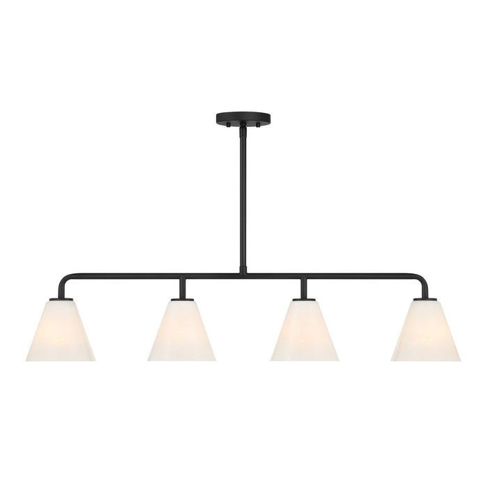 Savoy House - 1-4014-4-89 - Four Light Linear Chandelier - Blair - Matte Black