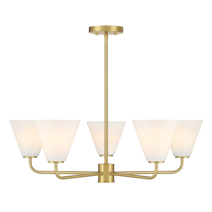 Savoy House - 1-4015-5-322 - Five Light Chandelier - Blair - Warm Brass