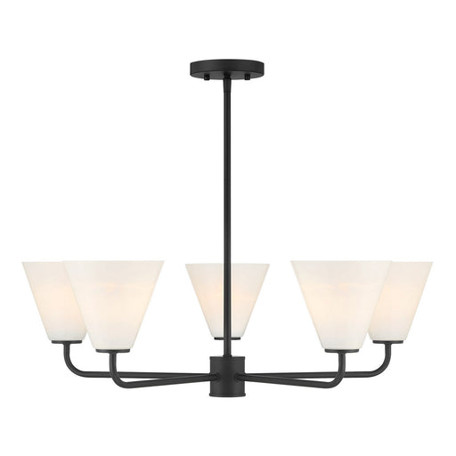 Blair Five Light Chandelier Matte Black