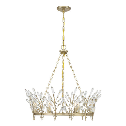 Orianna Six Light Chandelier Noble Brass