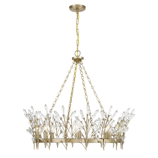 Orianna Eight Light Chandelier Noble Brass