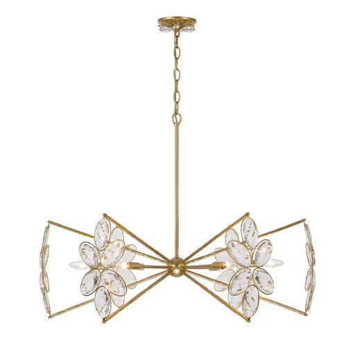 Marbella Six Light Chandelier Gold Shimmer