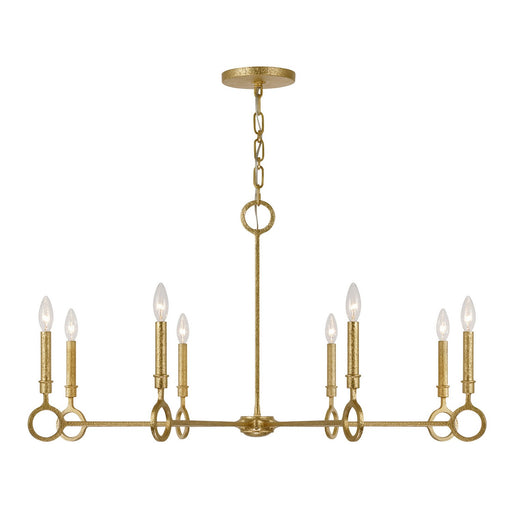 Noah Eight Light Chandelier Gold Armory