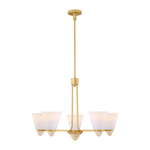 Kohlman Five Light Chandelier Warm Brass