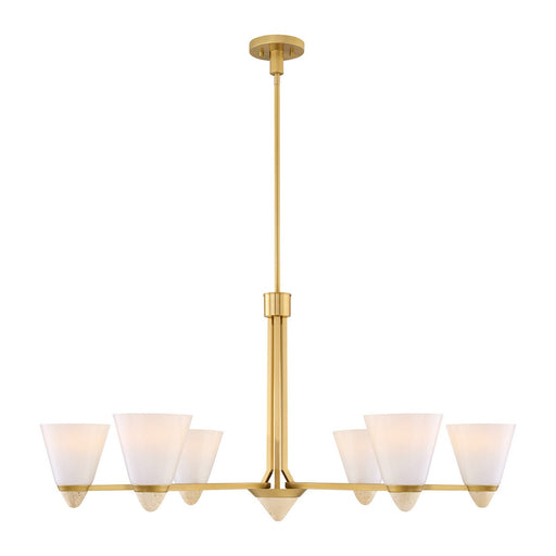 Kohlman Six Light Chandelier Warm Brass