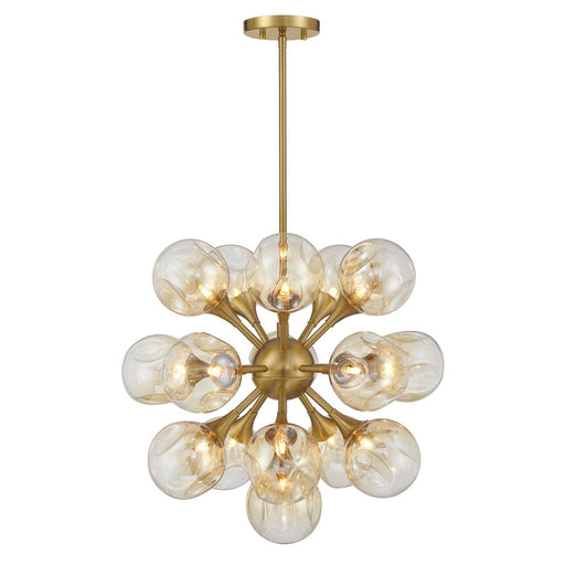 Matisse 16 Light Chandelier Warm Brass
