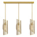 Savoy House - 1-8031-3-322 - Three Light Linear Chandelier - Hillbourne - Warm Brass