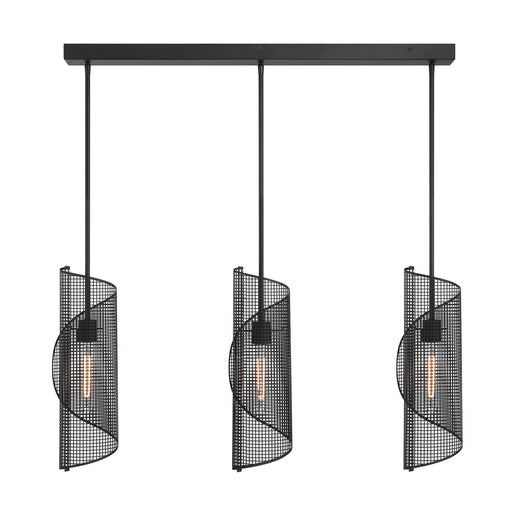 Hillbourne Three Light Linear Chandelier Matte Black