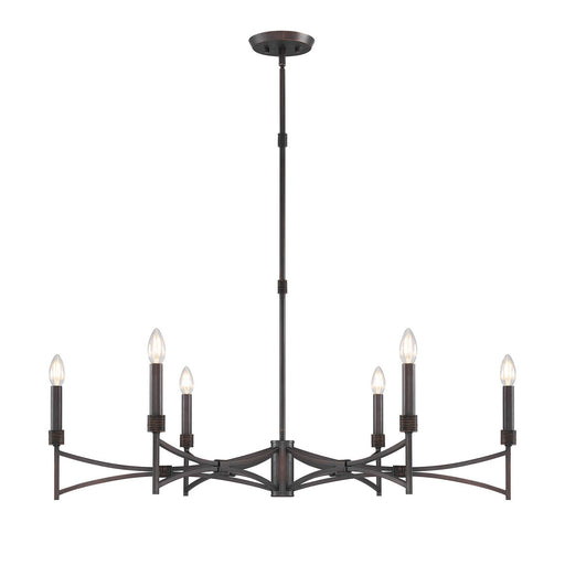 Gardner Six Light Chandelier Champagne Mist