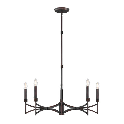 Gardner Five Light Chandelier Champagne Mist