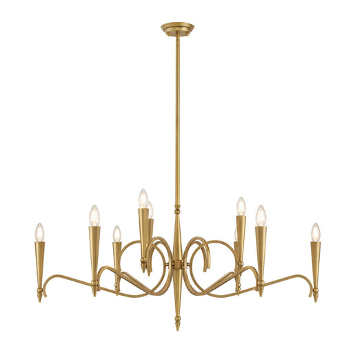 Tremont Nine Light Chandelier Riviera Brass