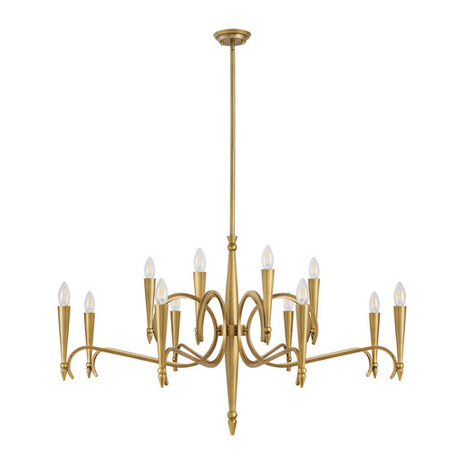 Tremont 12 Light Chandelier Riviera Brass