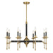 Savoy House - 1-9512-8-143 - Eight Light Chandelier - Consulate - Matte Black and Warm Brass