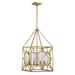 Savoy House - 3-5063-4-322 - Four Light Pendant - Balfour - Warm Brass