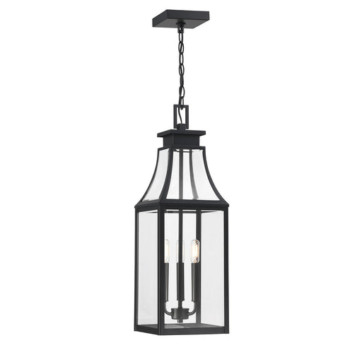 Emery Three Light Outdoor Hanging Lantern Matte Black