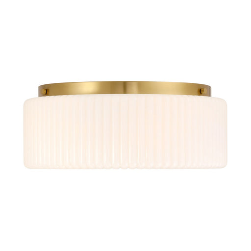 Edgemont Four Light Flush Mount Warm Brass