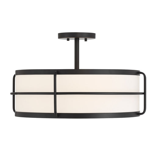 Chauncey Four Light Semi-Flush Mount Matte Black