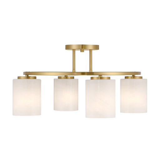 Herron Four Light Semi-Flush Mount Warm Brass