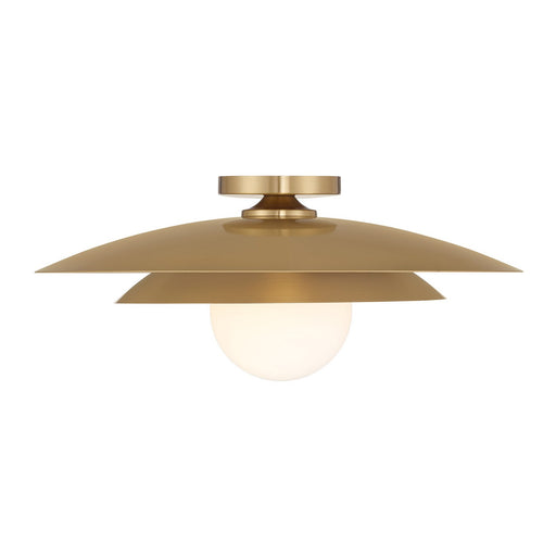 Sherrer One Light Semi-Flush Mount Warm Brass