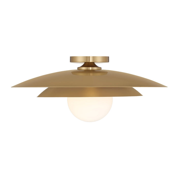 Savoy House - 6-5564-1-322 - One Light Semi-Flush Mount - Sherrer - Warm Brass