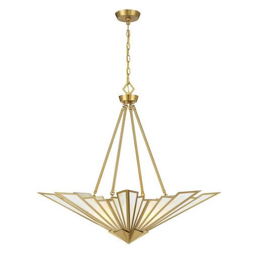 Rivage Four Light Pendant Warm Brass