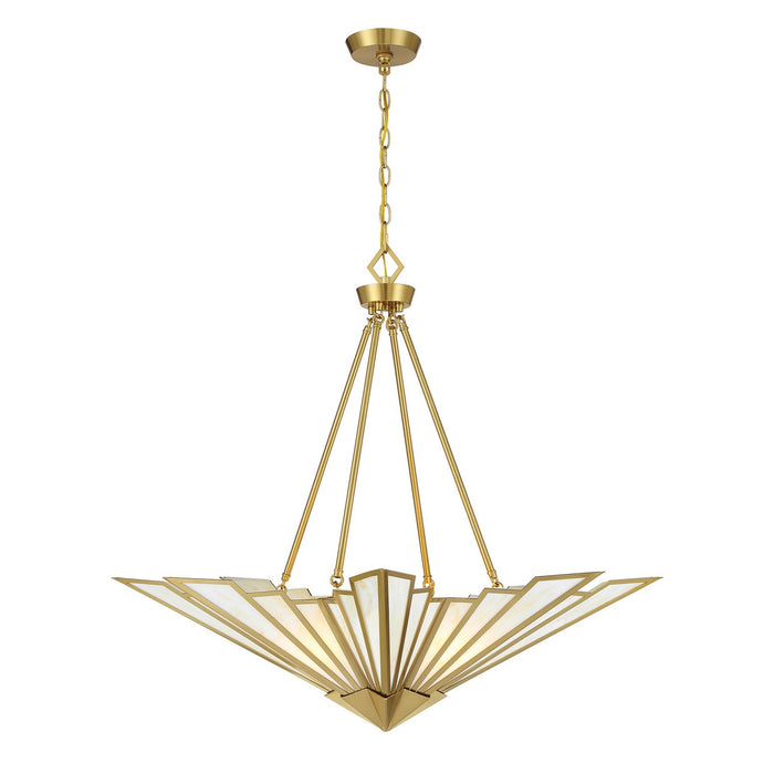 Savoy House - 7-1038-4-322 - Four Light Pendant - Rivage - Warm Brass