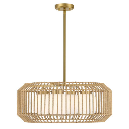 Pastis Four Light Pendant Warm Brass