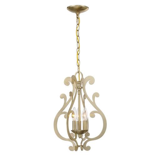 Lombard Three Light Pendant Noble Brass