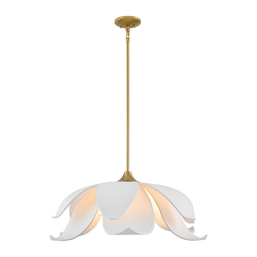 Elsie Six Light Pendant Warm Brass