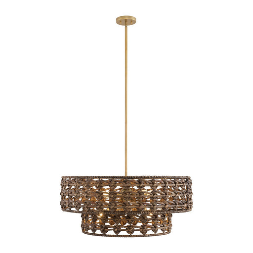 Silencio Seven Light Pendant Riviera Brass