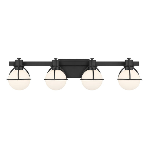 Pierce Four Light Bathroom Vanity Matte Black