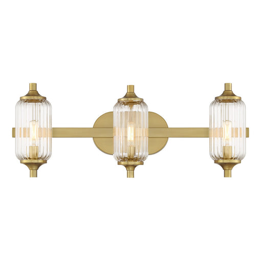 Holton Three Light Bathroom Vanity Warm Brass