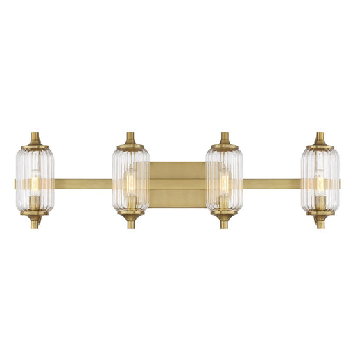 Holton Four Light Bathroom Vanity Warm Brass
