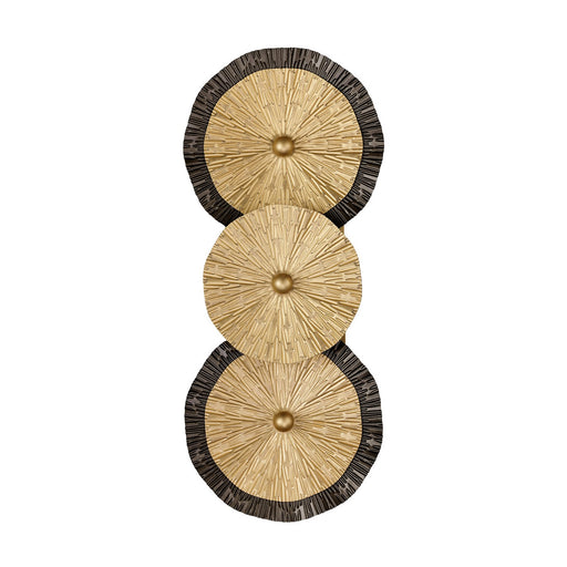 Lincoln Two Light Wall Sconce Distressed Gold and Bronze