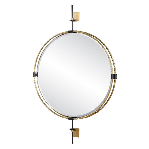 Guardrail Mirror Antique Brass
