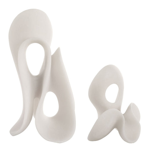 Silent Wave Sculptures Set/2 White