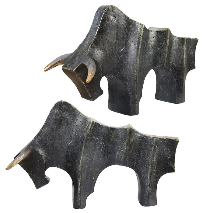 Uttermost - 18227 - Sculptures Set/2 - Regal Bull - Dark Bronze