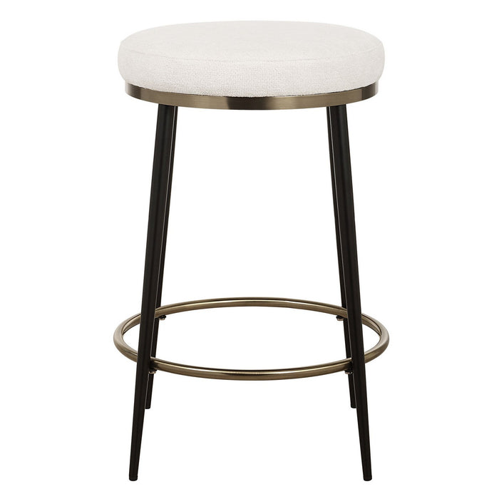 Uttermost - 23897 - Counter Stool - Ensemble - Matte Black And Brushed Brass