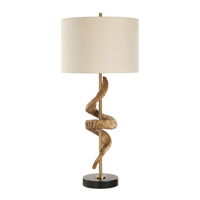 Uttermost - 30456 - One Light Table Lamp - Rams - Antique Brass
