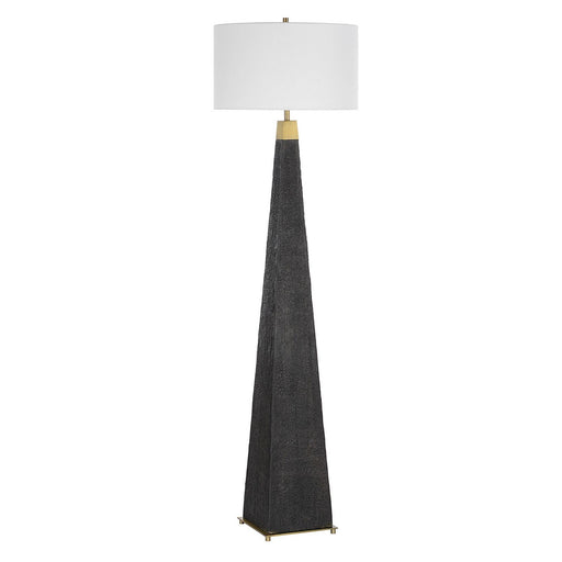 Lathey One Light Floor Lamp Brass