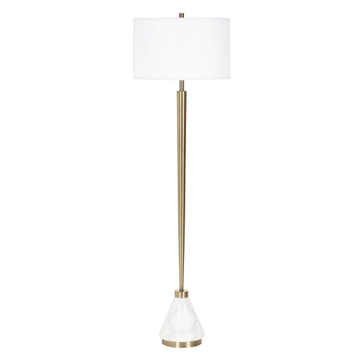 Curran One Light Floor Lamp Brass