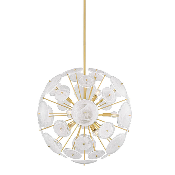 Mitzi - H1004809-AGB - Nine Light Chandelier - Tamara - Aged Brass