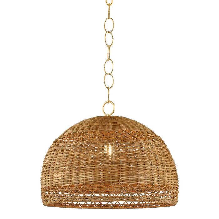 Mitzi - H1008701S-AGB - One Light Pendant - April - Aged Brass