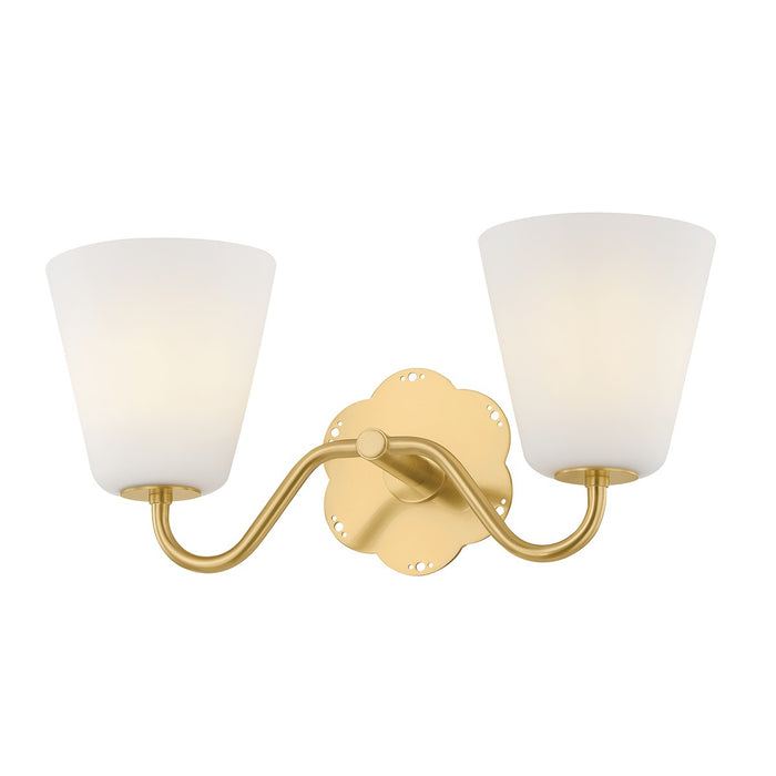 Mitzi - H1017302-AGB - Two Light Bath - Leonella - Aged Brass