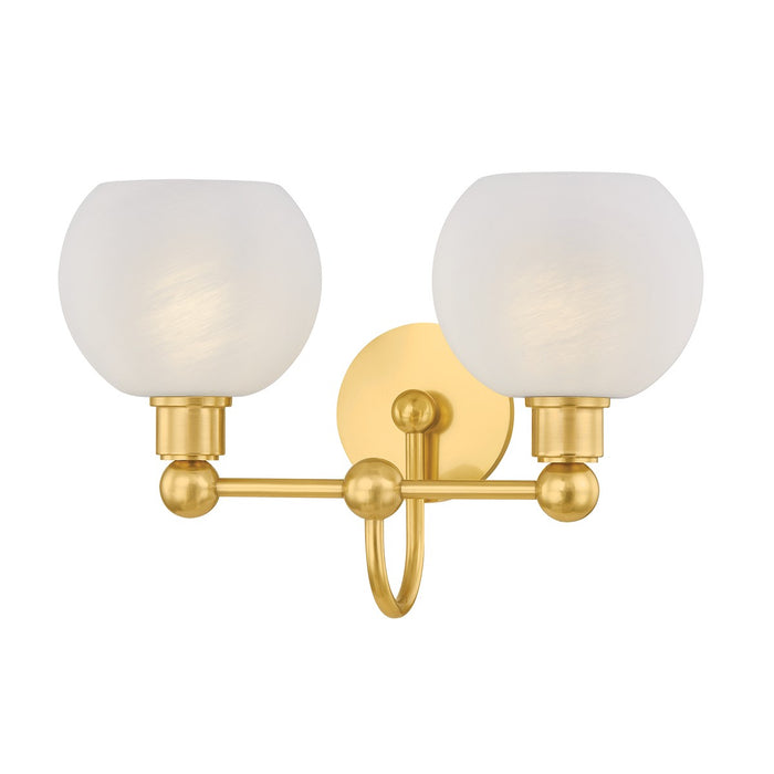 Mitzi - H1019302-AGB - Two Light Bath - Jerica - Aged Brass